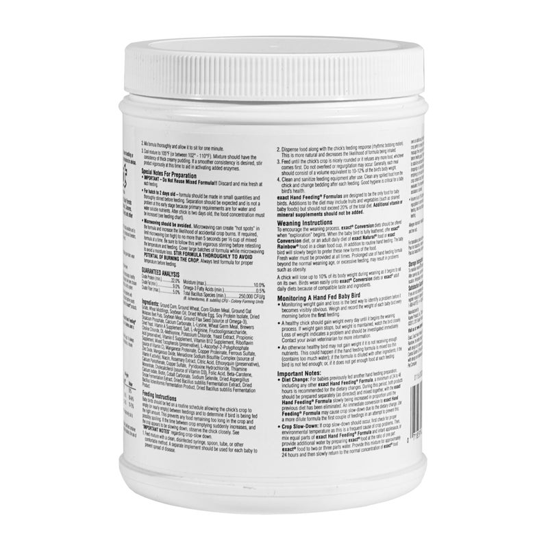 Kaytee كيتي إكزاكت للتغذية اليدوية - طائر صغير 18 أونصة، تركيبة فورية - Image 2