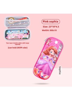 Cartoon Students 3D Pencil Case Large Capacity 3D Sofia-two layers of cloth