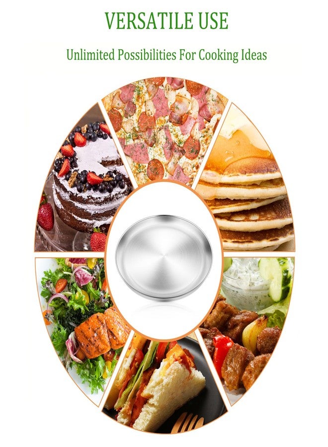Yododo 13½ inch Pizza Pan Set, Set of 3, Stainless Steel Pizza Pan Set Large Pizza Oven Pans Tray for Baking Serving, Healthy & Heavy Duty, Dishwasher Safe & Easy Clean - Image 5