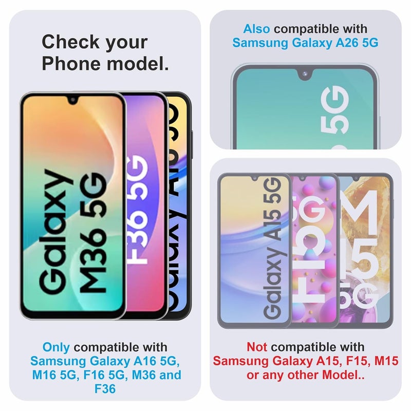 Skyddshield Military-Grade Gorilla Tempered Glass For Samsung Galaxy A16, A16, M16 and Galaxy A26 (6.7 Inch) With Installation Kit | Edge to Edge Coverage | Black - Image 2