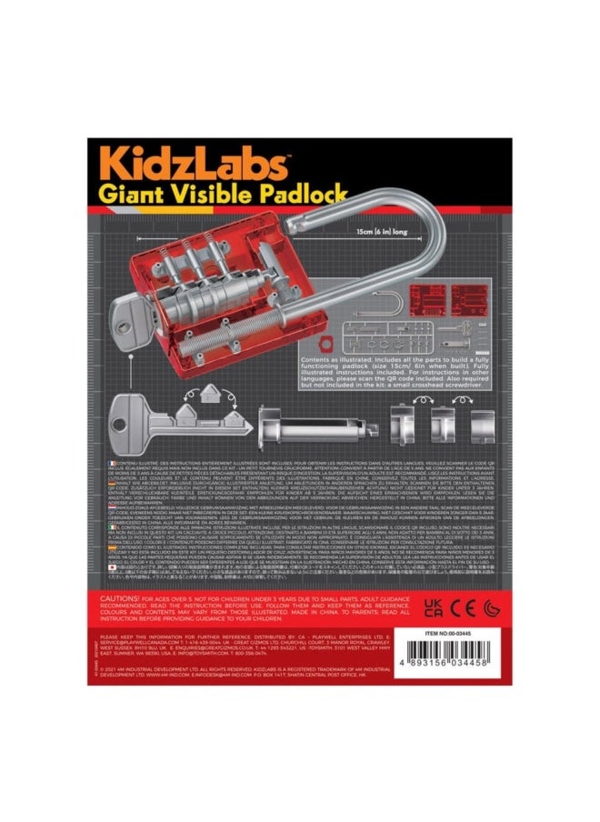 4m 4M Kidz Labs Giant Visible Padlock Playset  - Image 3