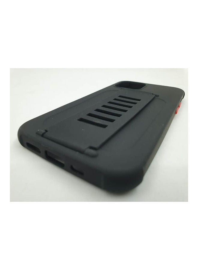 IAF IPhone 12/12 Pro Liquid Silicone TPU Case Full Protection & Hand Strap Back Black - Image 2