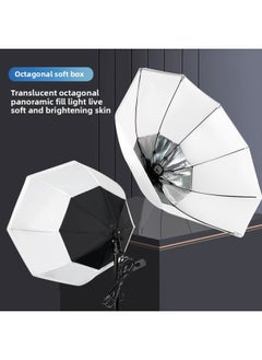 General 70cm Octagonal Soft Light Box Live Broadcast Beauty Special Photography Panoramic Fill Light Box Remote Control Three-color LED Photography Light-Specifications:70cm Octagonal Softbox Suit (155W Sin  - Image 3
