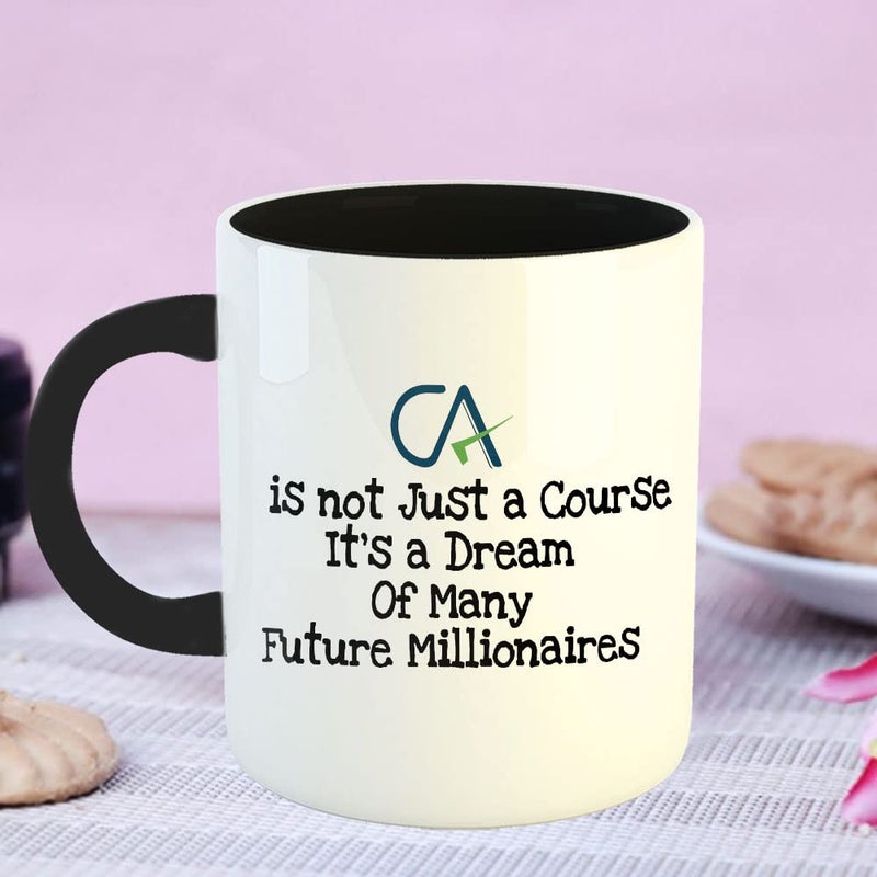 Happu Printed Ceramic Coffee Mug for Chartered Accountants CA is Not Just a Course Gift for CA Students Aspirants CA Professionals Accountants 325 ML11Oz 3175BK - Image 4