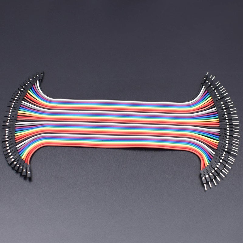 REES52 ™ أسلاك توصيل ذكر إلى أنثى بطول 20 سم (أسلاك توصيل ذكر إلى أنثى) - مجموعة من 40 قطعة - Image 2