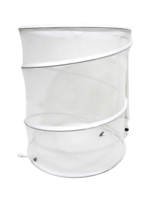 Large Mesh Pop Open Hamper Basket White