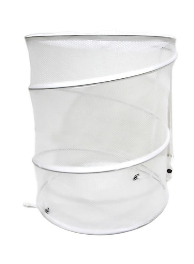 AGD Large Mesh Pop Open Hamper Basket White - Image 1