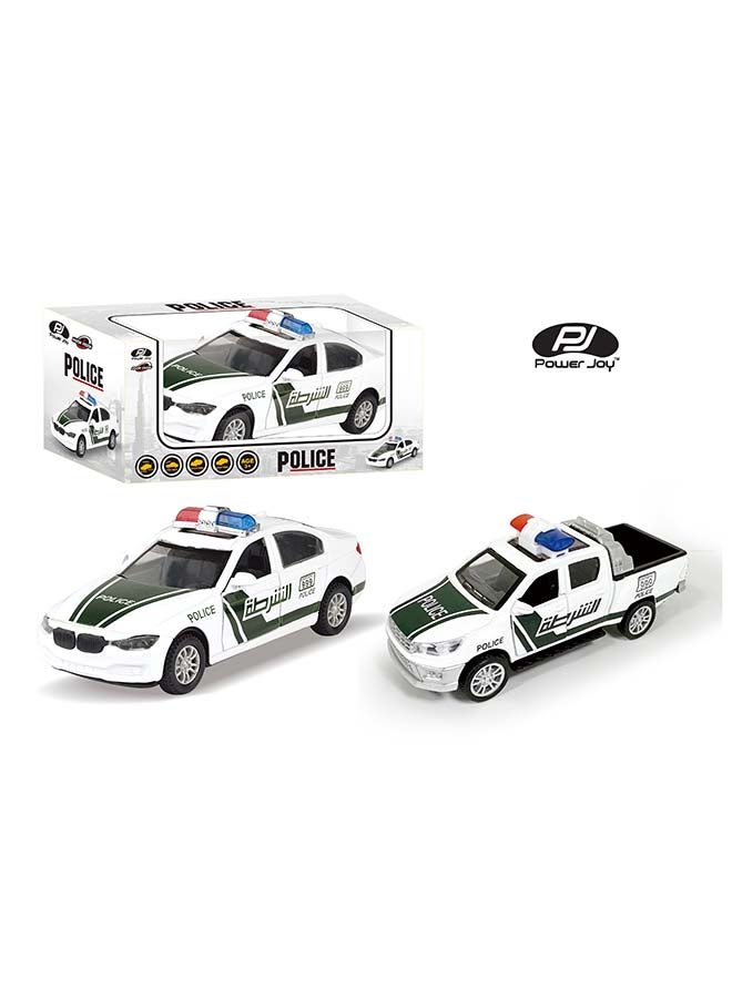 Power Joy 1/24 Scale Vroom Vroom Die Cast Police Car, Assorted 1 Piece (Style & Color May Vary) | Diecast Car | Diecast Vehicle | Display Cars | Perfect Gift for Collectors and Kids - Image 1