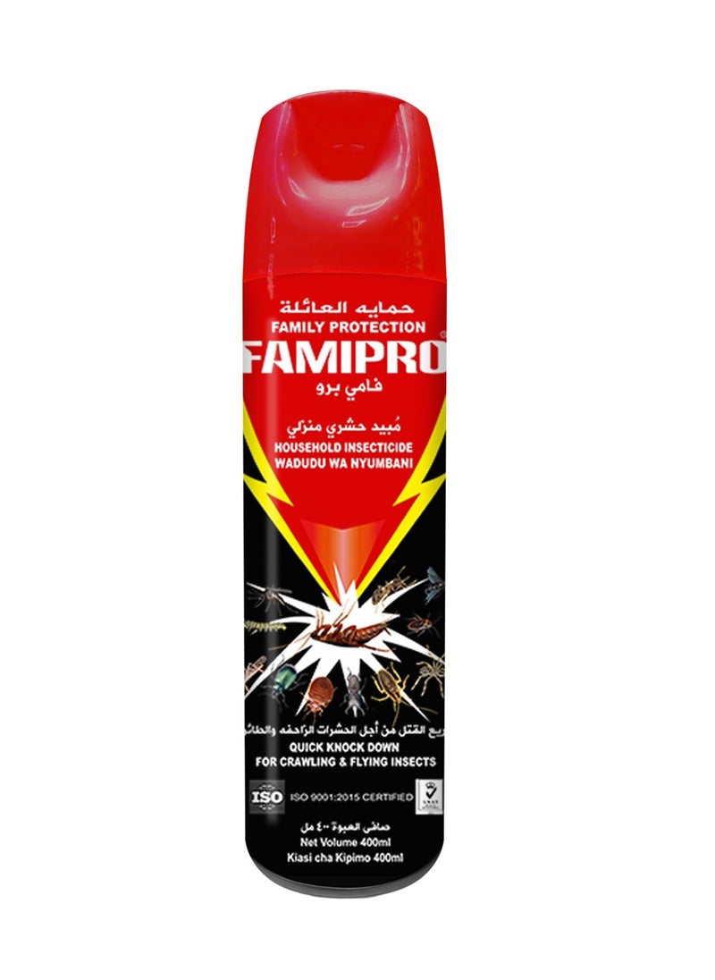 FAMIPRO  Insect Killer Black 1x400ml - Powerful Pest Control Spray for Home and Garden  - Image 1