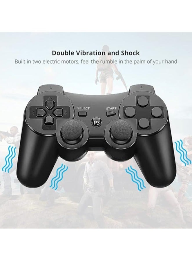 2 Wireless Controllers for PlayStation 3 with Charger Cord (Black + Red) - Image 3