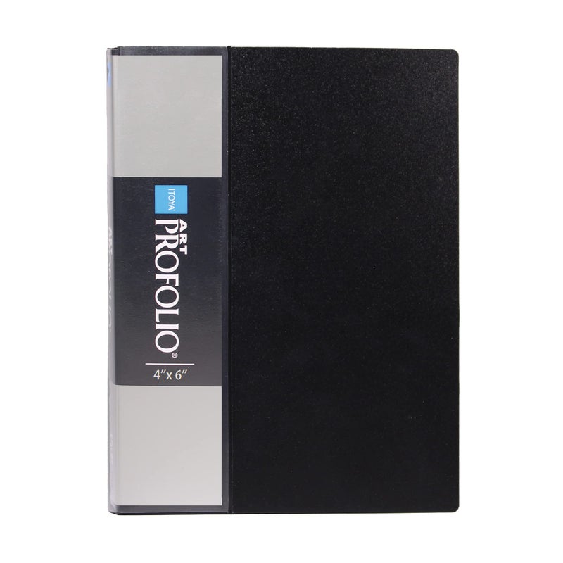 ITOYA ITOYA Original Art ProFolio Black 4x6 Photo Album Book with 48 Pages  Small Photo Album 4x6 Art Portfolio Folder for Artwork  Picture Book Portfolio Binder  Presentation Binder Photo Book 