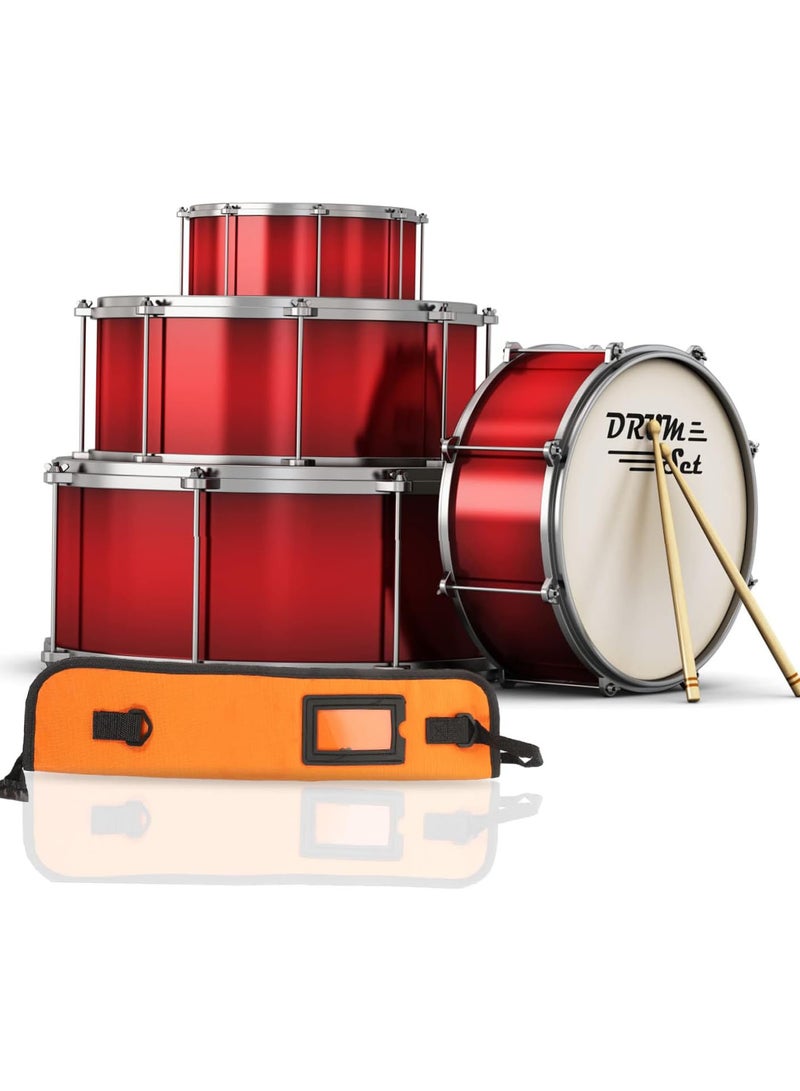 GGOOT Pack drum stick bag drumsticks holding bag percussion stick bag Essentials Stick Bag drumstick carry case handbag holder Drum Accessory Printable storage bag Oxford cloth Orange - Image 5