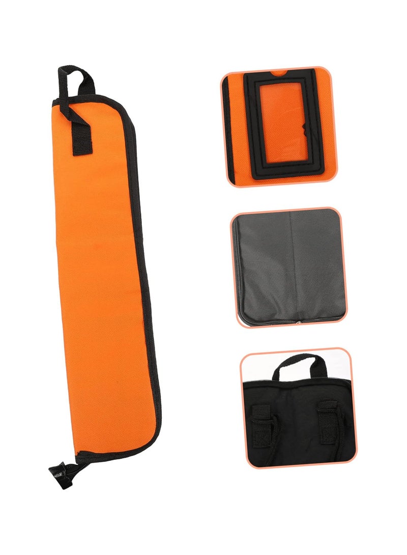 GGOOT Pack drum stick bag drumsticks holding bag percussion stick bag Essentials Stick Bag drumstick carry case handbag holder Drum Accessory Printable storage bag Oxford cloth Orange - Image 4