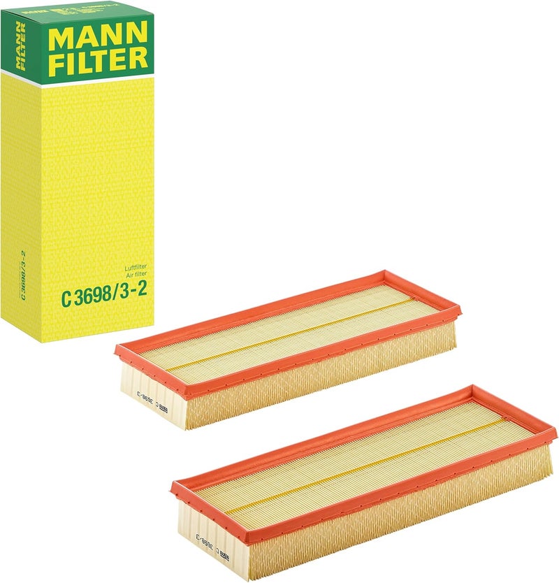 MANN FILTER MANN-FILTER C 3698/3-2 Air Filter Element, (Set of 2) - Image 1