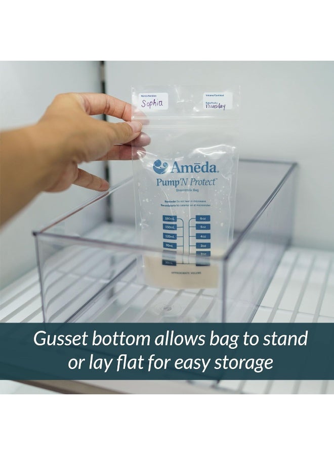 Ameda Pump'N Protect Breastmilk Storage Bag 6oz, 100pc - Image 3