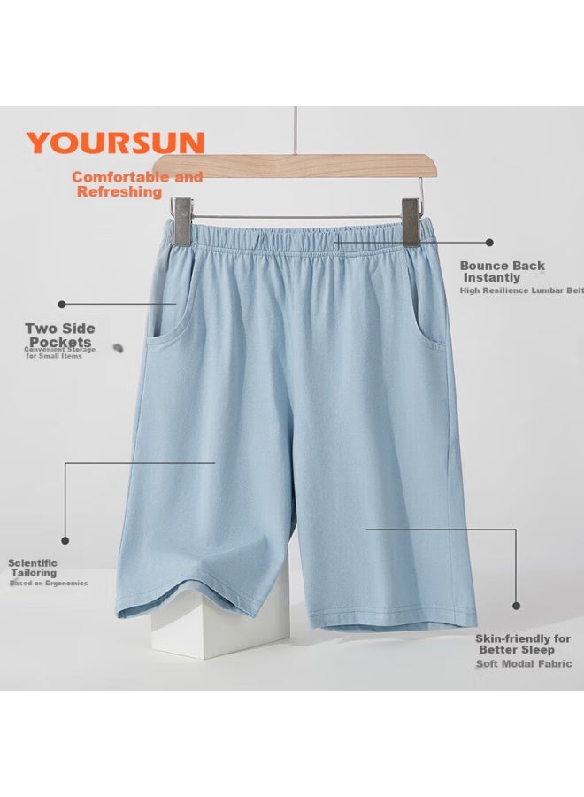 Your Sun Comfortable And Cool Men's Summer Thin Cotton Pajamas With Loose Casual Shorts - Image 2