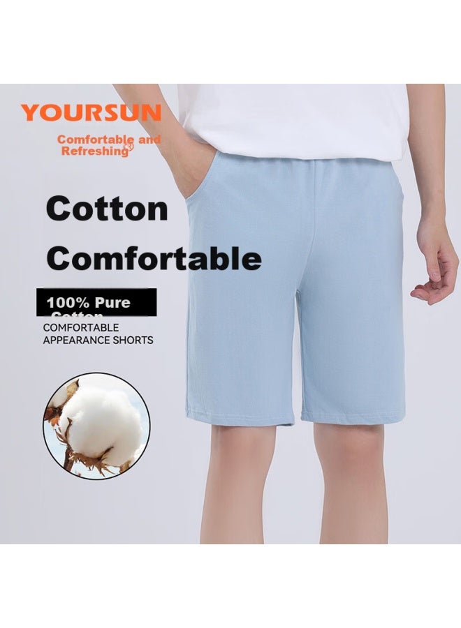 Your Sun Comfortable And Cool Men's Summer Thin Cotton Pajamas With Loose Casual Shorts - Image 5