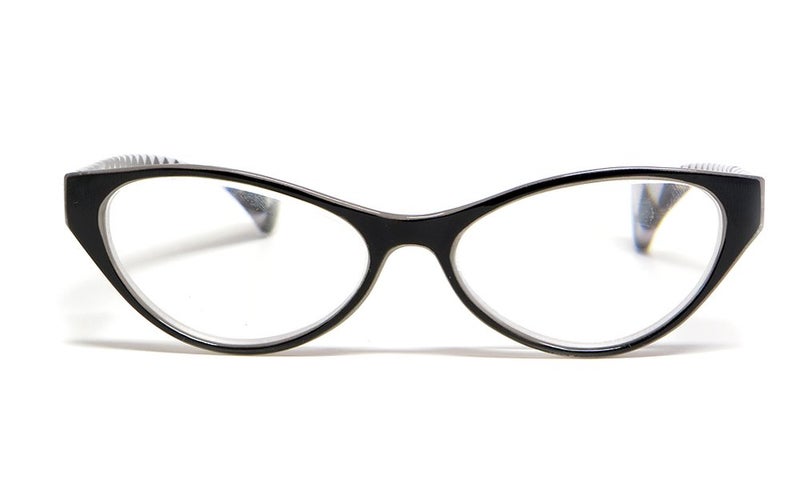 Calabria Emily Cateye Reading Glasses +0.50 Black White Checkers Women Stylish Fashion Eyeglasses Cat Eye Readers - Image 2