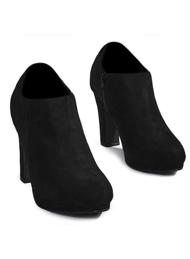 Perphy Round Toe Platform Block Heel Black Ankle Booties for Women 7.5 M US - Image 1