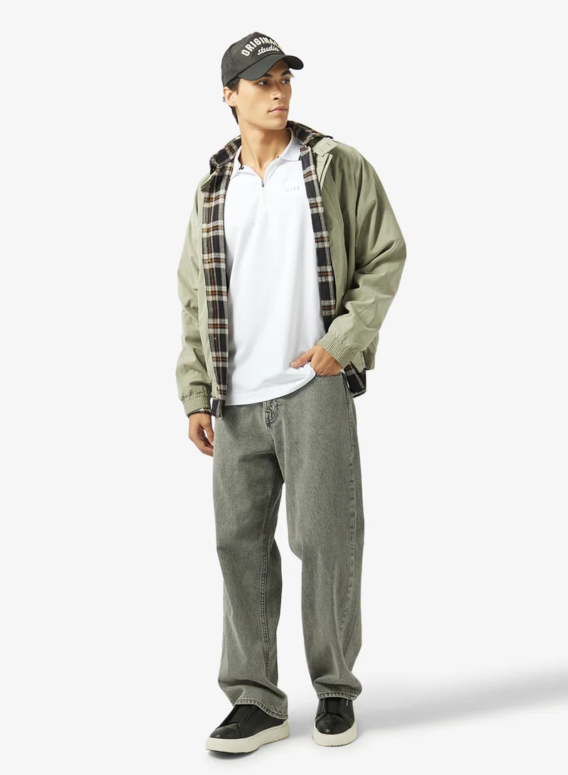 JACK & JONES  Logo Half Zip Polo for Men | Best Price UAE