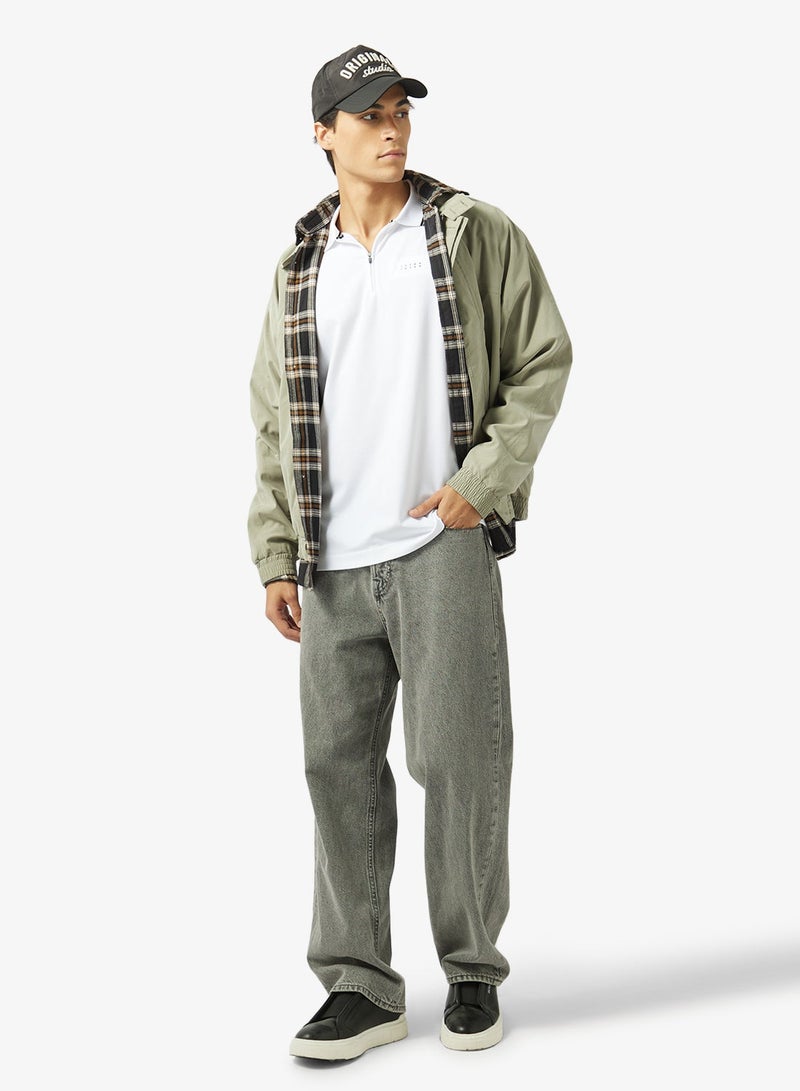 JACK & JONES Logo Half Zip Polo - Image 4