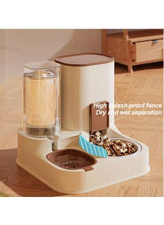 Vparty Gravity Cat Feeder and Water Dispenser, 2 in 1 Automatic Pet Waterer Detachable Ceramic Food Bowls Set Pet Food Storage for Small Dog Puppy Cat Kitten Pet Easy Clean  - Image 3