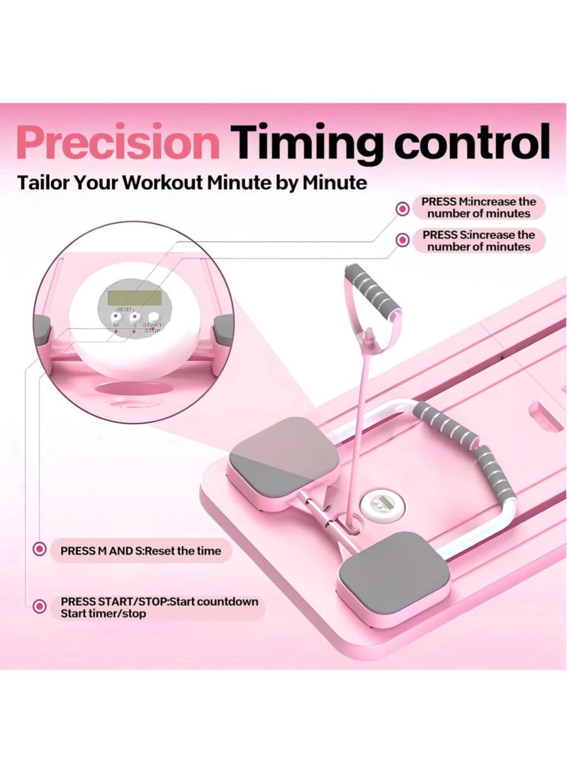 Changli Foldable Pilates Reformer Machine | 5-in-1 Ab Roller Board with LED Counter | Multifunctional Abdominal Workout |Core Workout Equipment | Compact UK Home Gym Fitness (Women & Men)​ - Image 5