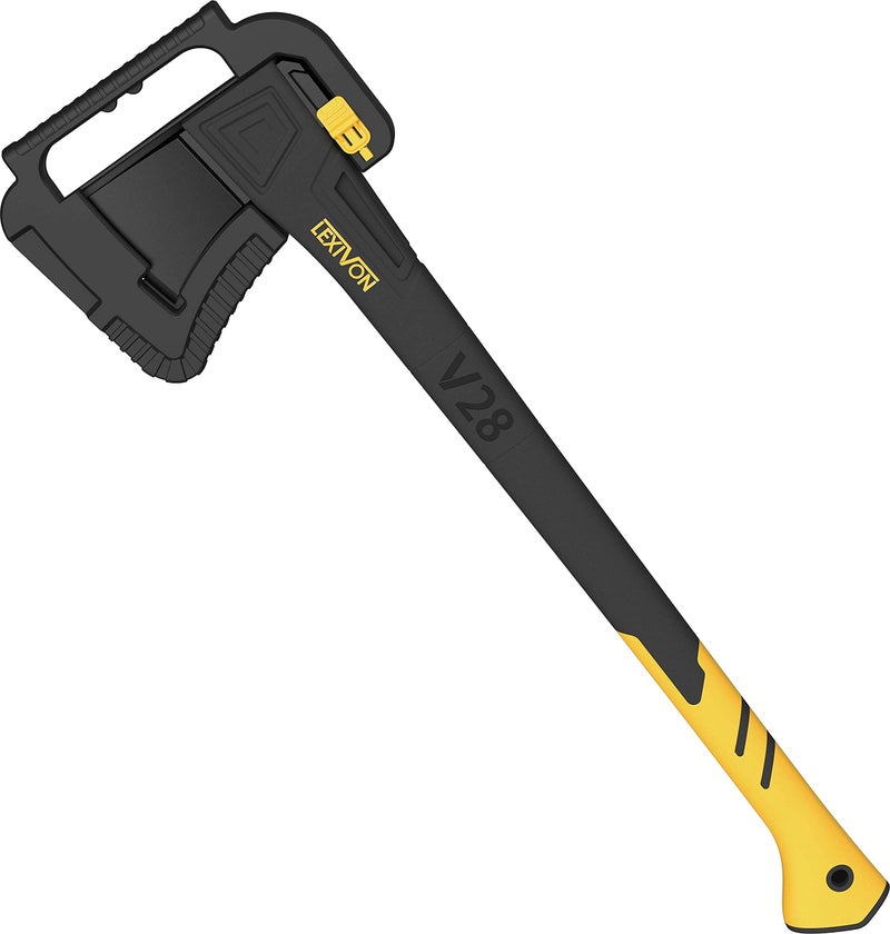 LEXIVON V28 Chopping Axe, 28-Inch Lightweight Fiber-Glass Composite Handle & Ergonomic TPR Grip | Protective Carrying Sheath Included (LX-V28) - Image 4