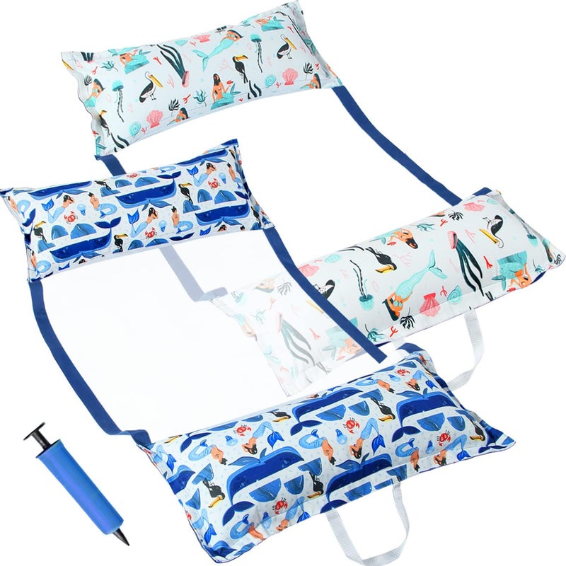 FindUWill 2-Pack Fabric Pool Floats, Inflatable Water Hammocks, XL Large Pool Float Lounger Chair for Adult - Image 1