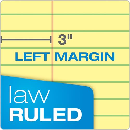 Ampad 20245 Double Sheets Pad, Law Rule, 8 1/2 x 11 3/4, Canary, 100 Sheets (20-245) - Image 4