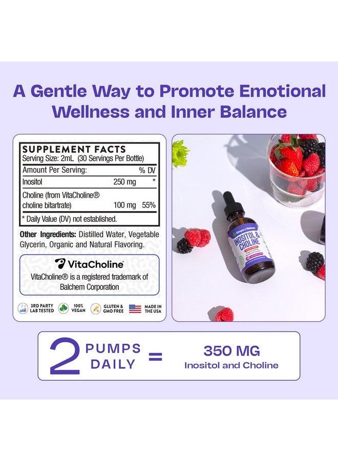 Drops of Nature Inositol & Choline Liquid Drops - Vegan, Non-GMO, Easy-to-Take - Enhanced Absorption Inositol Supplement - Prenatal Vitamins for Women - Supports Cellular Health & Overall Wellness (Mixed Berry, 60ml) - Image 5