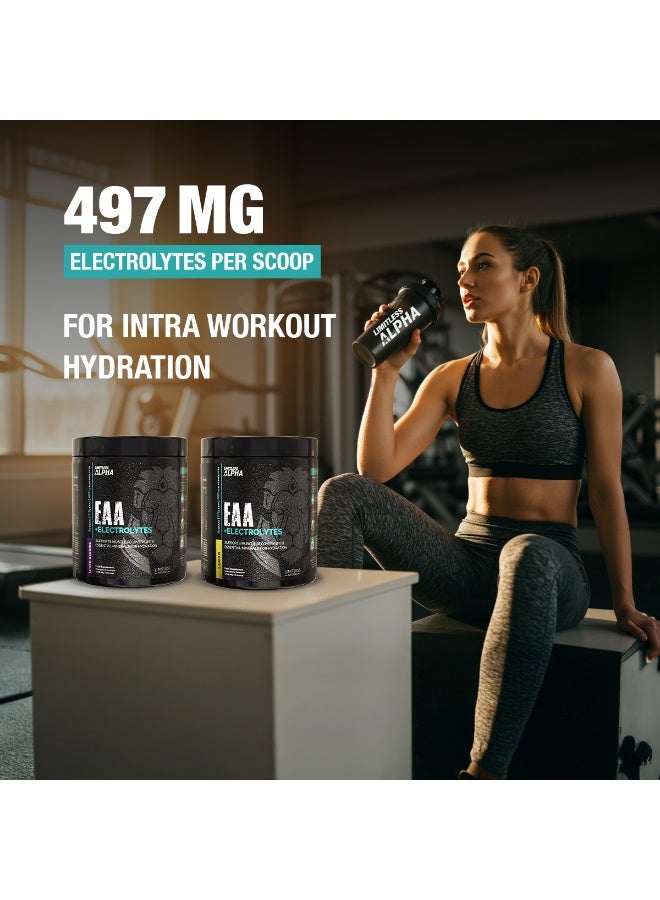 EVA PHARMA Limitless Alpha EAA + Electrolytes – 296g – 7.5g EAAs & 497mg Electrolytes Per Scoop – 30 Servings – Lemon Flavor. - Image 5