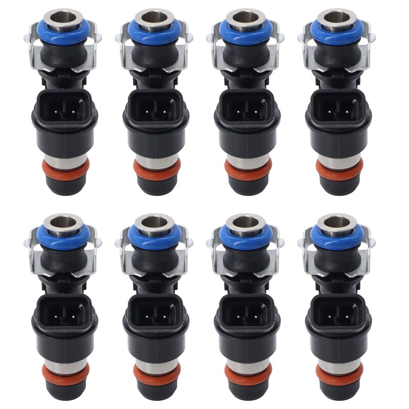 HiSport Fuel Injectors Replacement for Chevy Tahoe Express Suburban SilveradoCompatible with GMC Yukon XL Sierra 1500 2500 3500Cadi Escalade V8 48L 53L 60L 20002006 17113553 8PCS - Image 2