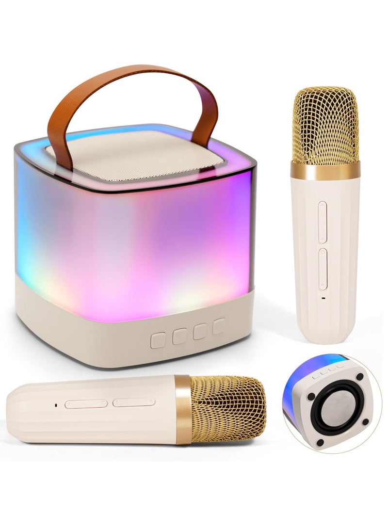 FlashHawk Mini Karaoke Machine - Bluetooth Karaoke Machine for Kids and Adults, Portable Karaoke Machine with 2 Wireless Microphones and Lights, Birthday Gifts Toys for Girls and Boys Family Party - Image 1