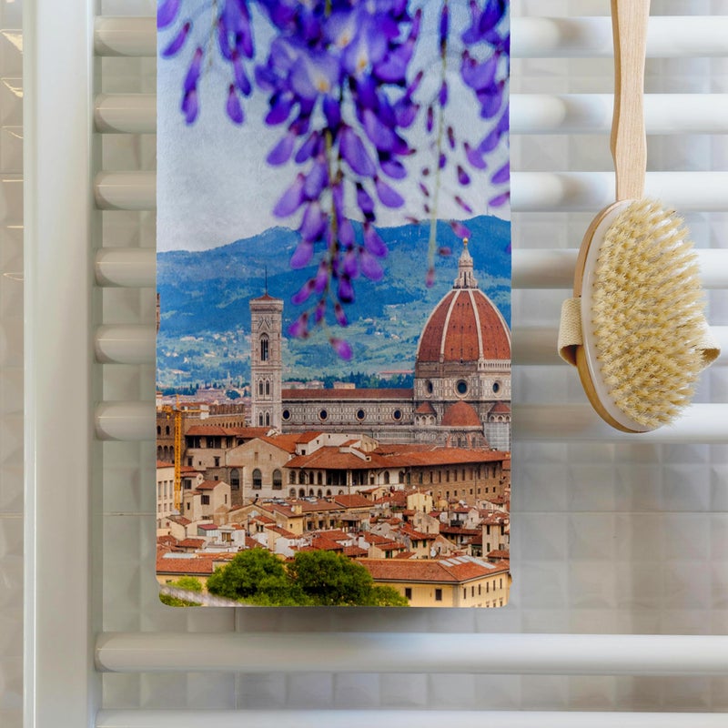 3DROSE 3D Rose City Center of Florence-Firenze-UNESCO-Tuscany-Italy Hand Towel  15"" x 22"" - Image 2