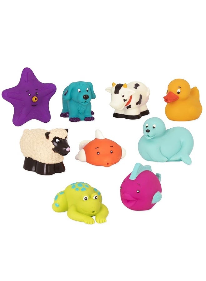 Battat â€“ Assorted Bath Toys â€“ 9Pcs Animal Squirters â€“ Water Squirt Toys â€“ Bath & Pool â€“ 10 Months+ â€“ Bath Buddies (9Pcs) - Image 2