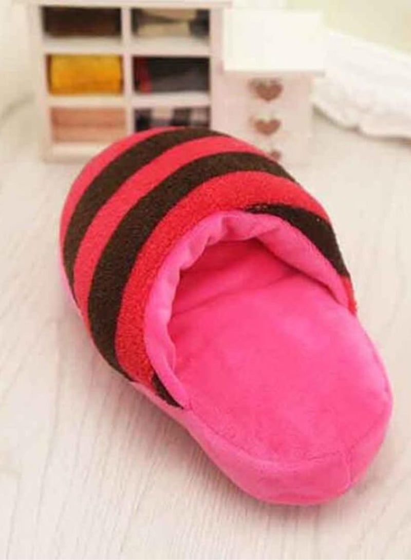 GGOOT Pet Toys Squeaker Plush Slipper Shaped Puppy Dog Sound Chew Play Toys For Funny Dog Products Outdoor Training Toy(D)  - Image 4