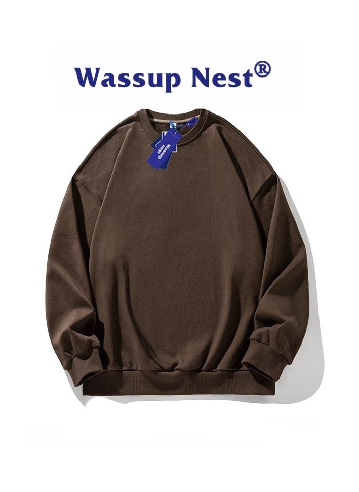 WASSUP NEST - New WASSUP NEST Loose Casual Round Neck Hoodie - Image 1