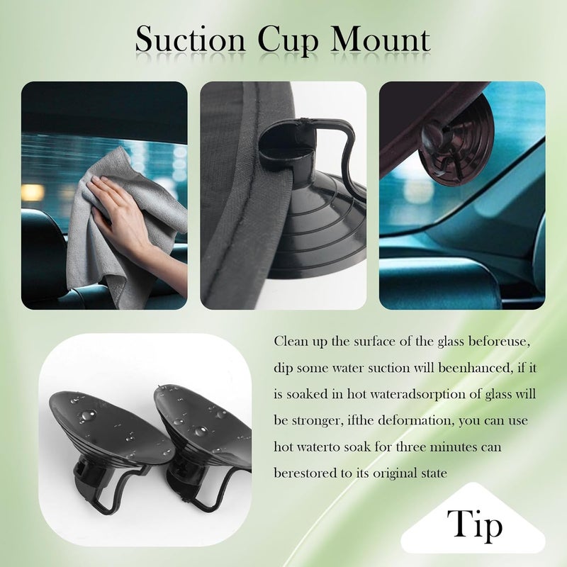 IHOTDER 39.37 * 19.76" Car Shades for Back Windows Baby,Sun Protection & Heat Blocking Back Window Sun Shades for Cars with 6 Suction Cups,Foldable Pop-Up Car Window Shade for Car,SUV - Image 5