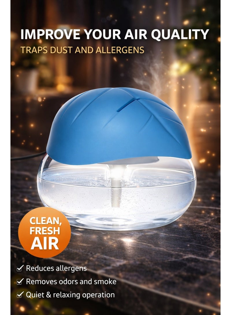 vsell24 Electric Leaf Shape Portable Room Air Freshener Diffuser, Purifier & Humidifier – Blue, Compact Air Revitalizer for Home & Office - Image 1