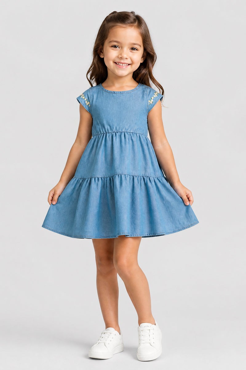 Willow & Whistle Kids Girl 2 Pcs Checkered Dresses, Multicolor - Image 1