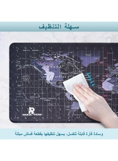 روك بو لوحة ماوس للألعاب مضادة للانزلاق 800 × 300 × 3 مم لوحة ماوس ممتدة كبيرة لوحة مكتب خريطة العالم لوحة ماوس لوحة مفاتيح  - Image 5