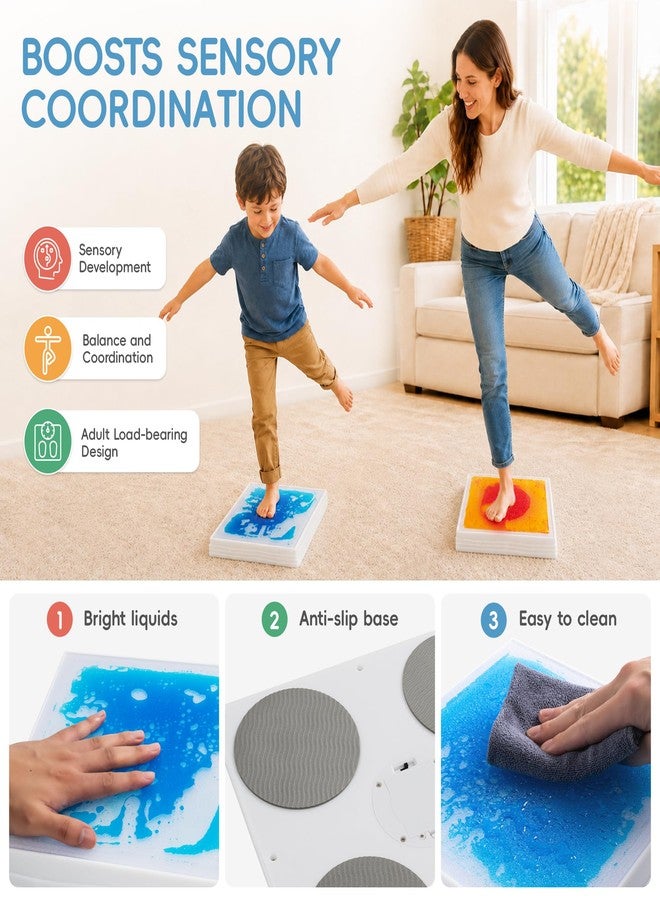 OUTREE Sensory Floor Tiles for Kids, 12" Sensory Mats with Sound & Touch-Activated 7-Color Changing LEDs, Interactive Liquid Floor Tiles for Home and Classroom, Sensory Room Must Haves (Pack of 1) - Image 5