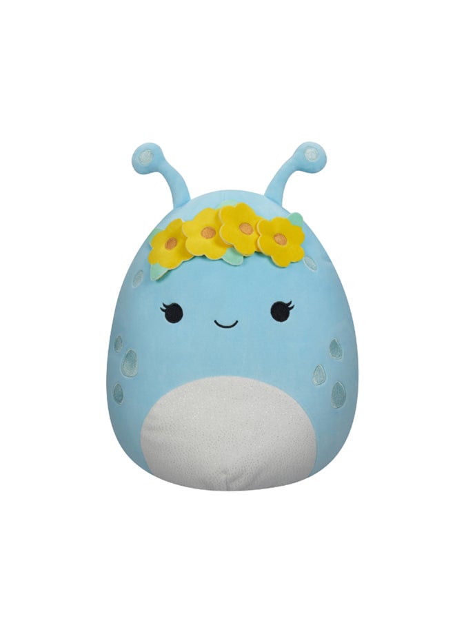 Squishmallows 12 inch Medium Plush Neelu Pastel Blue Alien with Flower Crown Officially Licensed Kellytoy Plush Toy Colorful Soft Gift for Kids Girls & Boys Washable Squishy Stuff Toy Multicolor All Age  - Image 1
