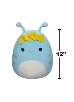 Squishmallows 12 inch Medium Plush Neelu Pastel Blue Alien with Flower Crown Officially Licensed Kellytoy Plush Toy Colorful Soft Gift for Kids Girls & Boys Washable Squishy Stuff Toy Multicolor All Age  - Image 5