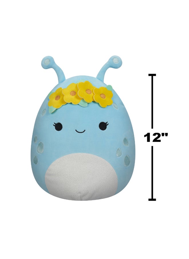 Squishmallows 12 inch Medium Plush Neelu Pastel Blue Alien with Flower Crown Officially Licensed Kellytoy Plush Toy Colorful Soft Gift for Kids Girls & Boys Washable Squishy Stuff Toy Multicolor All Age  - Image 5