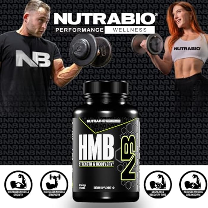NutraBio HMB Supplement, Amino Acid, 1000mg, 120 Capsules - Image 4