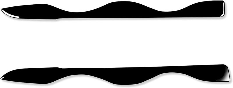 QASULER Gloss Black Headlight Eyebrow Trim for BMW E34 - Image 1