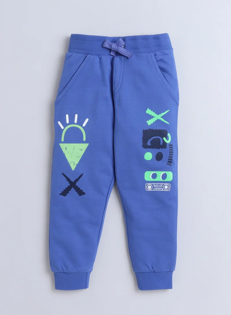 victor and jane Boys' 3-Piece Set - Hoody Jacket with Blue Jogger sets - Blue