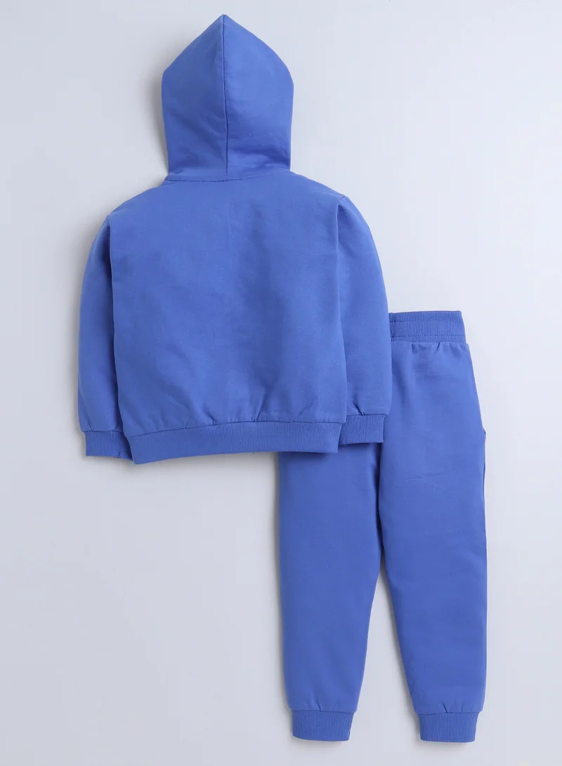 victor and jane Boys' 3-Piece Set - Hoody Jacket with Blue Jogger sets - Blue